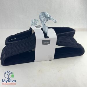 Slim Velvet Non Slip Clothes Hangers Gray Silver Pack of 30